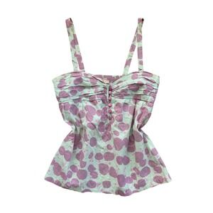 Vintage Babydoll Seashell Coastal Top powder Pink sage Green M y2k